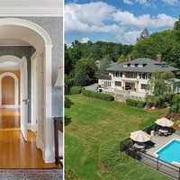 <p>The home features original millwork encasing all the arched doorways and a heated in-ground pool.&nbsp;</p>