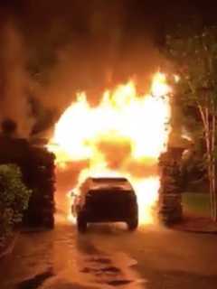 Garage Goes Up In Flames At Hillcrest Park Road Home In Greenwich
