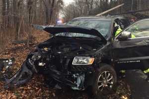 Driver In Greenwich Crash 'Zoned Out' Before Hitting Utility Pole