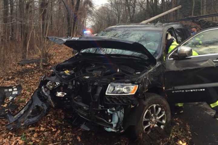 Driver In Greenwich Crash 'Zoned Out' Before Hitting Utility Pole