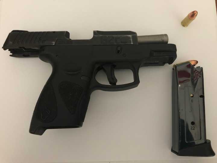 The gun was recovered during the arrest.