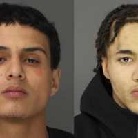 <p>Eliam Torres-Villanueva, 21, left, and Vincent Campbell, 18, right, were arrested in Reading in connection with a gun trafficking investigation, police said.</p>