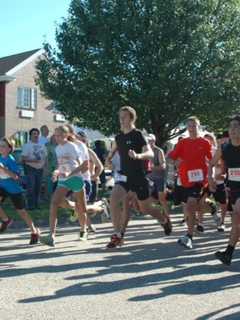 Costumed Crowd Prepares To Step Off In Shelton For Halloween 5K
