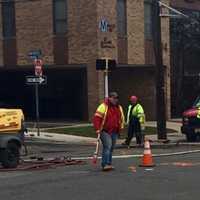 <p>At the corner of First and Passac in Hackensack on Wednesday.</p>