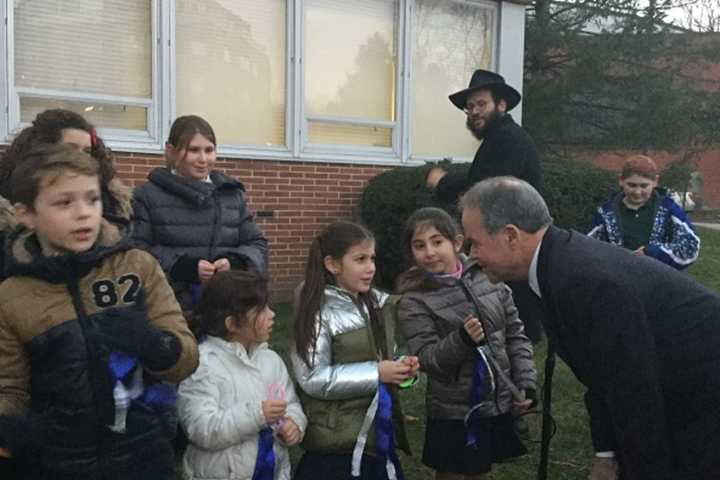 Rockland Celebrates Hanukkah With Menorah Lighting