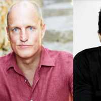 <p>Woody Harrelson and Justin Theroux</p>