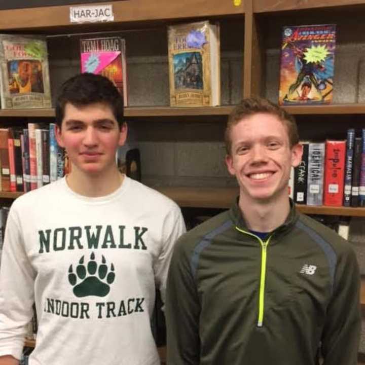 Harry Falcone, left, and Colin Burke, are student members on the Norwalk High School Governance Council,