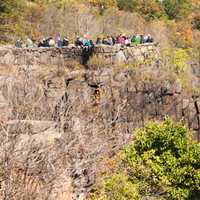 <p>Hawk watchers gather at State Line Lookout for “Hawks Over the Hudson.”</p>