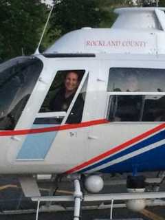 Ramapo Police Student Interns Learn About Emergency Services Helicopter