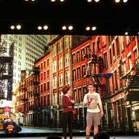 <p>Students rehearse for Thursday's opening night at Brewster High School.</p>