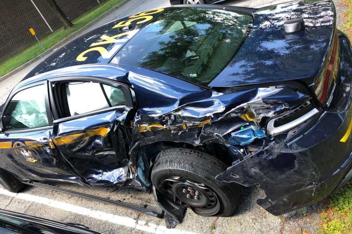 Tractor-Trailer Leaves Scene After Striking State Police Cruiser On I-84