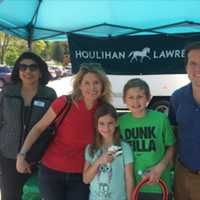 <p>A family snaps a picture at Chappaqua Children's Book Festival.</p>