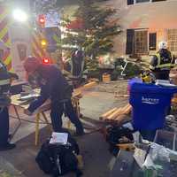 <p>A drunk driver hit two homes, leaving one with serious damage, Hopkinton police said.</p>