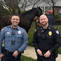 <p>Hulmeville Borough Police Officer Ryan Gaffney and Penndel Police Chief Sean Perry</p>