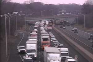 Tractor Trailer Crash Backs Up I-95 South Traffic In Westport