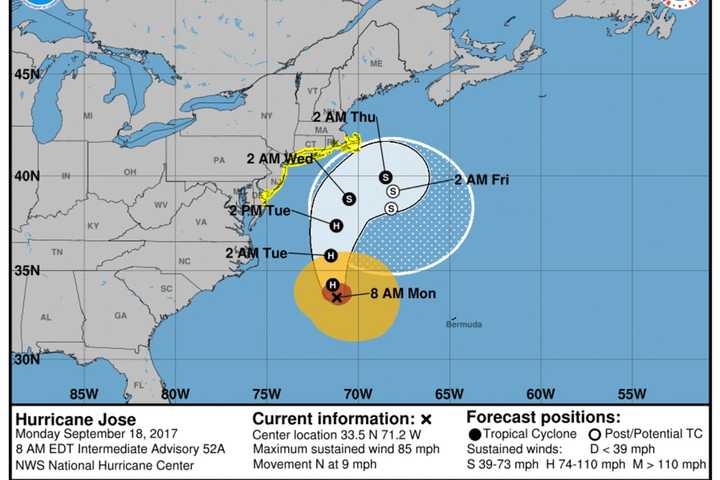 Tropical Storm Watch Issued For Southern Fairfield County Ahead of Jose