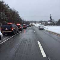 <p>At approximately 6:30 a.m., state police responded to the collision that occurred between Exit 11 (Route 9D) and Exit 12 (Route 52).</p>