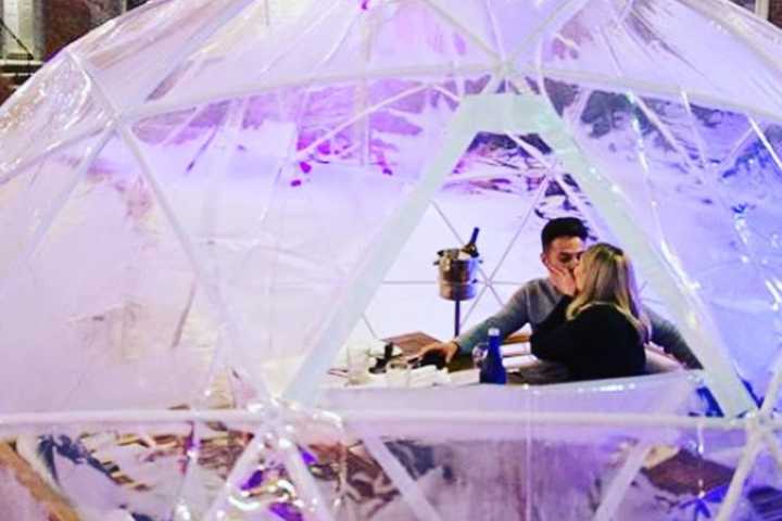 PHOTOS: Morristown Restaurant's Outdoor Heated Igloos Combat New COVID-19 Restrictions