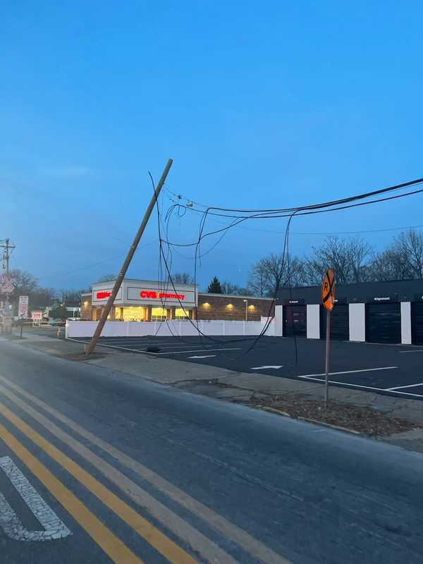 Double-Decker Train Downs Wires In Rochelle Park