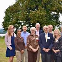 <p>Westchester Land Trust officers and board members with Sister Lorelle, O.P., Prioress of the Dominican Sisters of Hope at Friday&#x27;s news conference in Ossining. (See story below for names of those in this group photo.)</p>