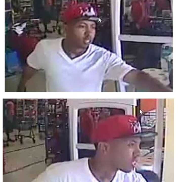 Police in Newark say this man is a suspect in an armed robbery earlier this month