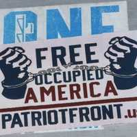 <p>Propaganda stickers have been showing up on town and state property in Westport.</p>