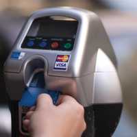 <p>The new parking meters on Bedford Street in Stamford accept credit cards.</p>