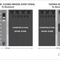 <p>The new lane configuration for the Tappan Zee beginning Friday night.</p>