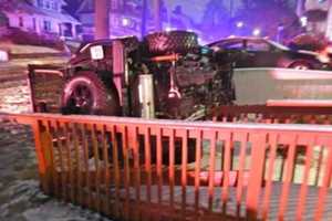 Icy Roads Send Jeep Into Homes In Nutley
