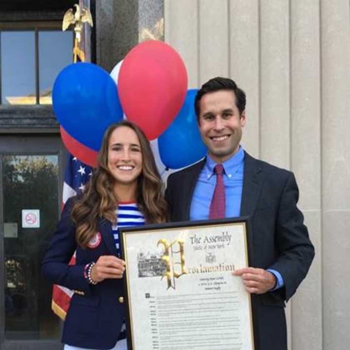 Ryan Carlyle of West Nyack was recently honored by Assemblyman Ken Zebrowski and others for taking part in the Olympics as part of the U.S. rugby team.