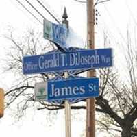 <p>A section of James Street in Bridgeport has been re-named Officer Gerald T. DiJoseph Way in memory of a fallen city police officer.</p>