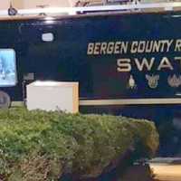 <p>Bergen County Regional SWAT team in Bergenfield Sunday night.</p>