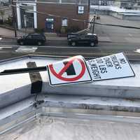 Teens In Leonia Police Chase Nabbed After 7-Eleven Crash In Bogota Hurls Sign Onto Roof