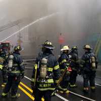 <p>No one was hurt in a four-alarm fire in Newark Saturday.</p>