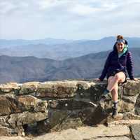 <p>Kristen Geary at a scenic overview along the Appalachian Trail.</p>