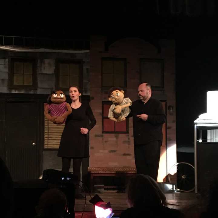 Mary Roberts of Croton-on-Hudson and Paul McGrath of Mohegan Lake in &quot;Avenue Q.&quot;