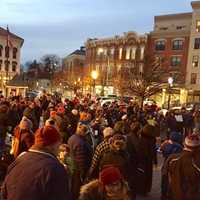 <p>Ossining hosted a peace and unity vigil and rally Friday.</p>