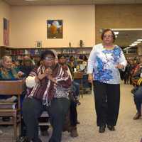 <p>The crowd gathers for the Black History Month event at the Garfield Public Library in 2015.</p>