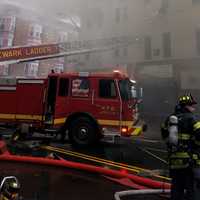 <p>No one was hurt in a four-alarm fire in Newark Saturday.</p>