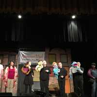 <p>Spotlight Theatre Productions cast members, from left to right, Mike Santosusso, Phil Pineau, Teresa Hui, Paul McGrath, Jim Petrillo, Charlie Giacamo, Jr., and Marsha Prophet of Newtown, CT.</p>