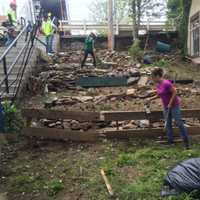<p>Students from Roosevelt and Saunders High Schools recently spent time working with Habitat for Humanity in Yonkers.</p>