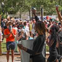 <p>Members of Baltimore Safe Heaven attend a Trans Lives Matter Protest</p>