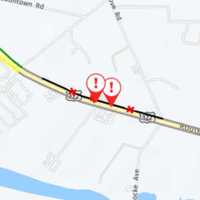 Overturned Trailer, Downed Pole Jams Route 322