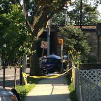 <p>At least one person was killed when a car trying to evade police hit two pedestrians and a Toyota Yaris, pictured, near Iranastan and Railroad avenues in Bridgeport on Thursday afternoon.</p>