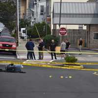 <p>The scene of an officer involved shooting in Bayonne.</p>