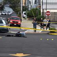 <p>The scene of an officer involved shooting in Bayonne</p>