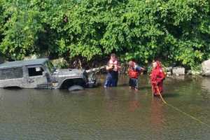 Jeep Plunges Into Ramapo River; Pomona Driver Faces Charges