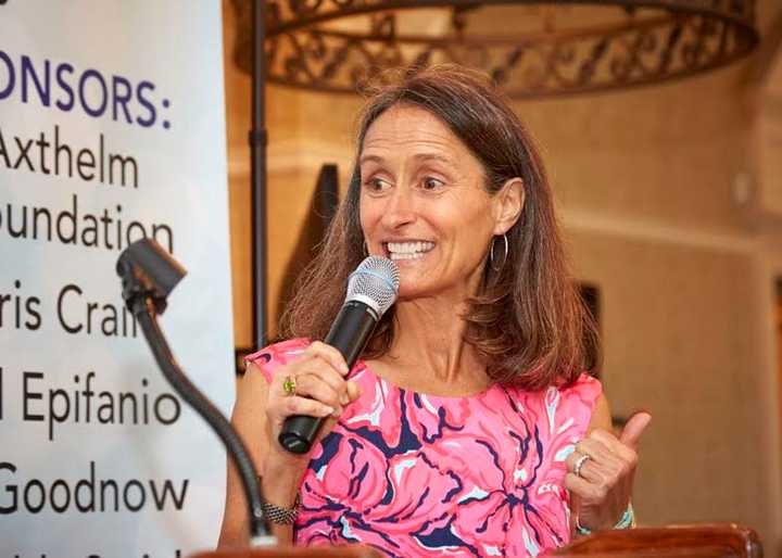 Center for HOPE Speaker Karen Newman addresses the audience of 300.