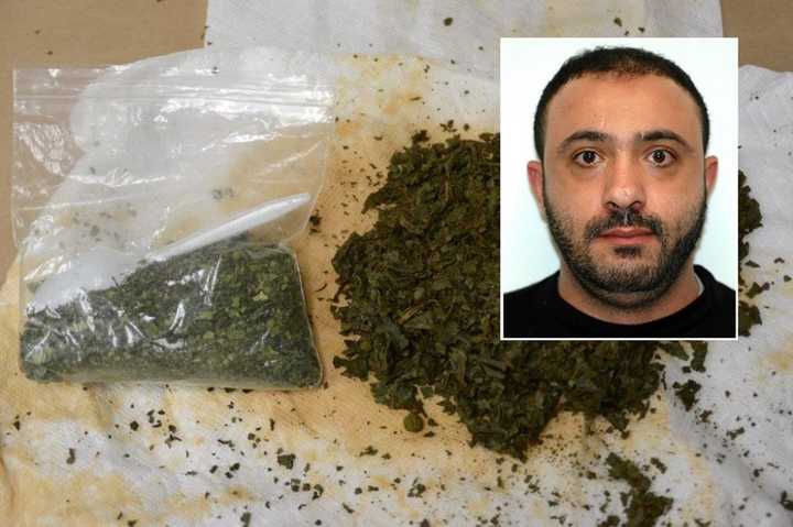 INSET: Alhussain Ali Ashabi. Paramus police seized the khat and the cash.