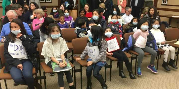 Young children were in attendance, and several testified in the hearing